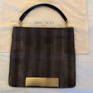 Jimmy Choo python leather handbag